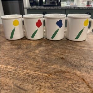 Vintage Marimekko Colorful Floral Mug Set